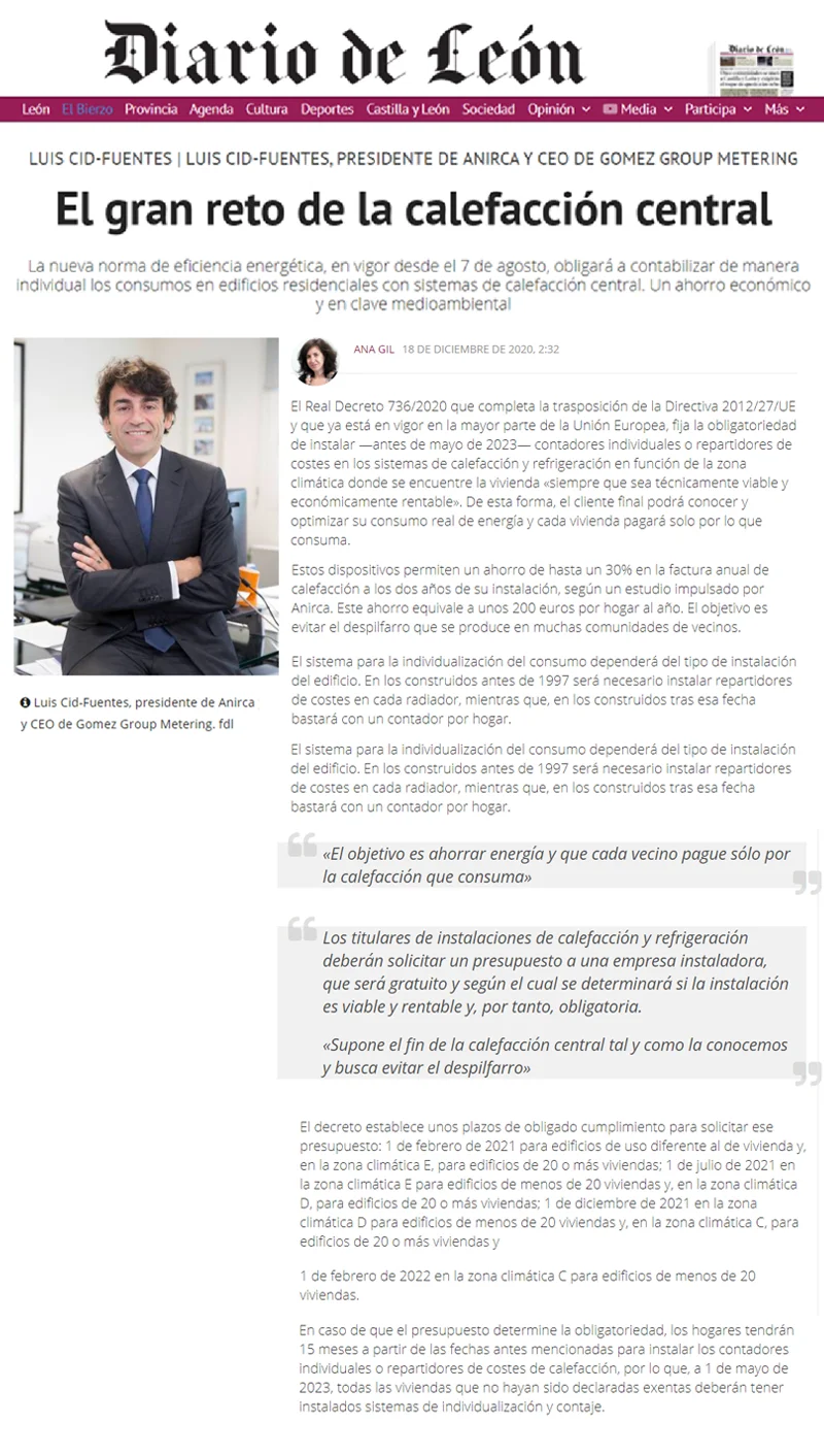 El gran reto de la calefacción